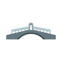 sten bro ikon, platt stil vektor