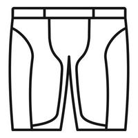 cykel shorts ikon, översikt stil vektor