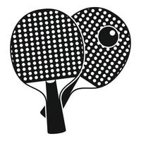 Tischtennis-Paddel-Symbol, einfacher Stil vektor