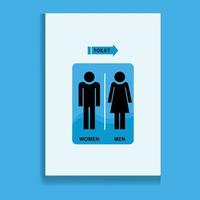 toalett vektor ikoner uppsättning, manlig eller kvinna toalett