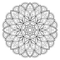 mandala mönster för konst på de vägg färg bok spets mönster tatuering skriva ut design för en tapet måla skjorta och bricka stencil klistermärke design kort texturerad dekorativ prydnad. på vit bakgrund vektor