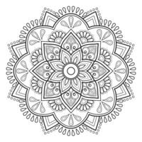 mandala mönster för konst på de vägg färg bok spets mönster tatuering skriva ut design för en tapet måla skjorta och bricka stencil klistermärke design kort texturerad dekorativ prydnad. på vit bakgrund vektor