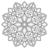 mandala mönster för konst på de vägg färg bok spets mönster tatuering skriva ut design för en tapet måla skjorta och bricka stencil klistermärke design kort texturerad dekorativ prydnad. på vit bakgrund vektor