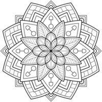 mandala mönster för konst på de vägg färg bok spets mönster tatuering skriva ut design för en tapet måla skjorta och bricka stencil klistermärke design kort texturerad dekorativ prydnad. på vit bakgrund vektor