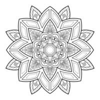 mandala mönster för konst på de vägg färg bok spets mönster tatuering skriva ut design för en tapet måla skjorta och bricka stencil klistermärke design kort texturerad dekorativ prydnad. på vit bakgrund vektor