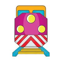 Zug Lokomotive Transport Eisenbahnsymbol vektor