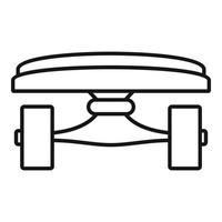 vorderes Skateboard-Symbol, Umrissstil vektor