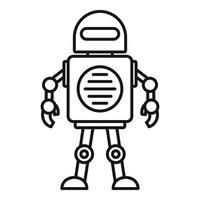 Spielzeugroboter-Symbol, Umrissstil vektor