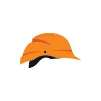 orange Bauhelm-Symbol, flacher Stil vektor