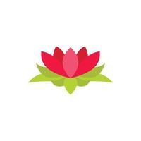 lotus blomma ikon i platt stil vektor