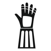 fäktning handskar ikon, enkel stil vektor