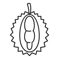 Geschnittenes Durian-Symbol, Umrissstil vektor