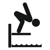 Sprung ins Pool-Symbol, einfacher Stil vektor