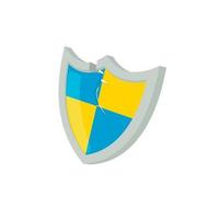 blå och gul skydd skydda ikon vektor