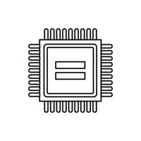 Symbol für elektronische Leiterplatten, Umrissstil vektor