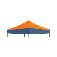 blau-orange großes Zelt-Symbol, flacher Stil vektor