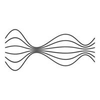 Equalizer-Musikradio-Symbol, einfacher schwarzer Stil vektor