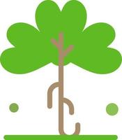 Klee grün irland irisch pflanze flachbild farbe symbol vektor symbol banner vorlage