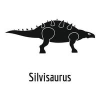 Silvisaurus-Symbol, einfacher Stil. vektor