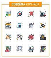 covid19 Corona-Virus-Kontaminationsprävention blaues Symbol 25 Pack wie Datum Krankenhaus Krebs Autoschild virales Coronavirus 2019nov Krankheitsvektor Designelemente vektor