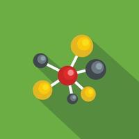 Atomgitter-Symbol, flacher Stil vektor