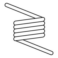 Symbol für flexibles Federkabel, Umrissstil vektor