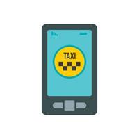 smartphone med taxi service Ansökan ikon vektor
