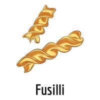 Fusilli-Symbol, Cartoon-Stil vektor