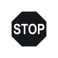 Stoppschild-Symbol, einfacher Stil vektor