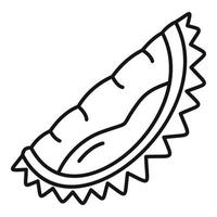 Musang-Durian-Stück-Symbol, Umrissstil vektor