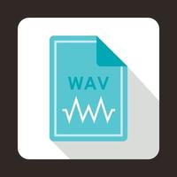 fil wAV ikon, platt stil vektor