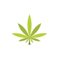 Marihuana-Blatt-Symbol im flachen Stil vektor
