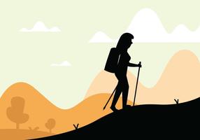 Nordic-Walking-Illustration vektor