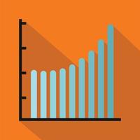 företag diagram ikon vektor platt