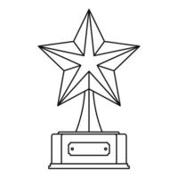 Star Award Icon Vektor dünne Linie