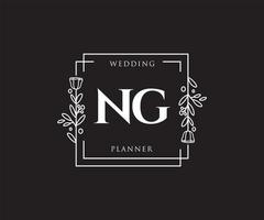första ng feminin logotyp. användbar för natur, salong, spa, kosmetisk och skönhet logotyper. platt vektor logotyp design mall element.