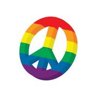 LGBT-Peace-Zeichen-Symbol, Cartoon-Stil vektor