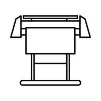 Symbol für großformatigen Tintenstrahldrucker, Umrissstil vektor