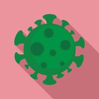 Zika-Virus-Mikroskop-Symbol, flacher Stil vektor
