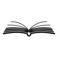 Buchliteratur-Symbol, einfacher schwarzer Stil vektor