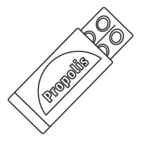 propolis piller ikon, översikt stil vektor