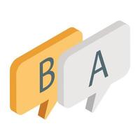 ett ikon design av ab chatt vektor
