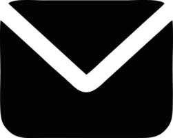 kuvert ikon i svart vektor bild, illustration av kuvert i svart på vit bakgrund, ett kuvert design på en vit bakgrund