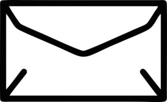 kuvert ikon i svart vektor bild, illustration av kuvert i svart på vit bakgrund, ett kuvert design på en vit bakgrund
