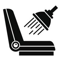 Symbol für die Reinigung von Autostühlen, einfacher Stil vektor