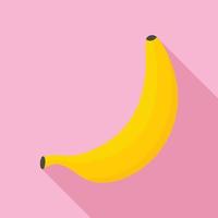 Frische Bananen-Ikone, flacher Stil vektor