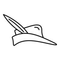 Bogenjäger-Hut-Symbol, Umrissstil vektor