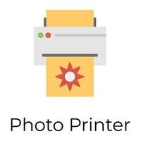 trendiger Fotodrucker vektor