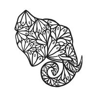 Elefanten-Tier-Doodle-Muster-Malseite vektor