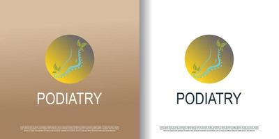 Podologie-Logo-Symbol mit kreativem Konzeptdesign Premium-Vektor vektor